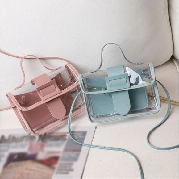 3 for $26 - Clear Mini Crossbody Purse Bag with Pouch - Picture 4 of 4